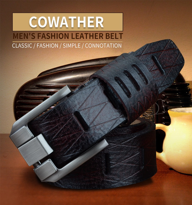 Cowather Genuine Luxury Leather Men's Belt - QSK001