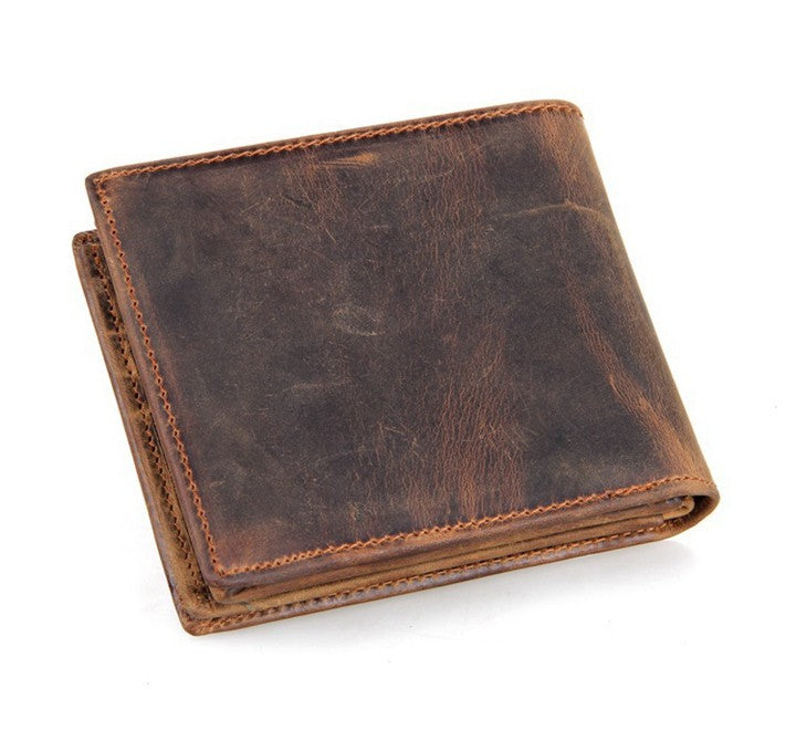 Short Style Genuine Leather Men's Wallet
