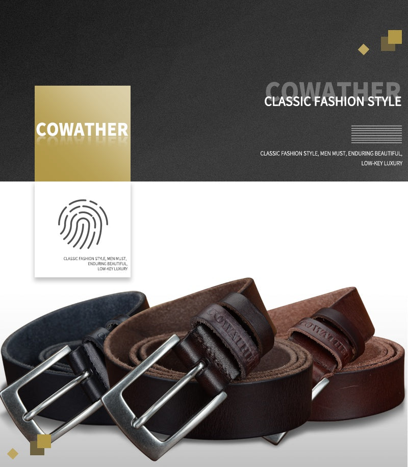 Cowather Men's Genunie Leather Belt - XF018