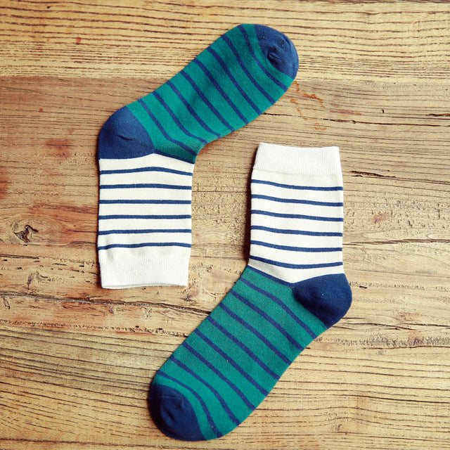 5 Pairs Men's Stripe Cotton Socks