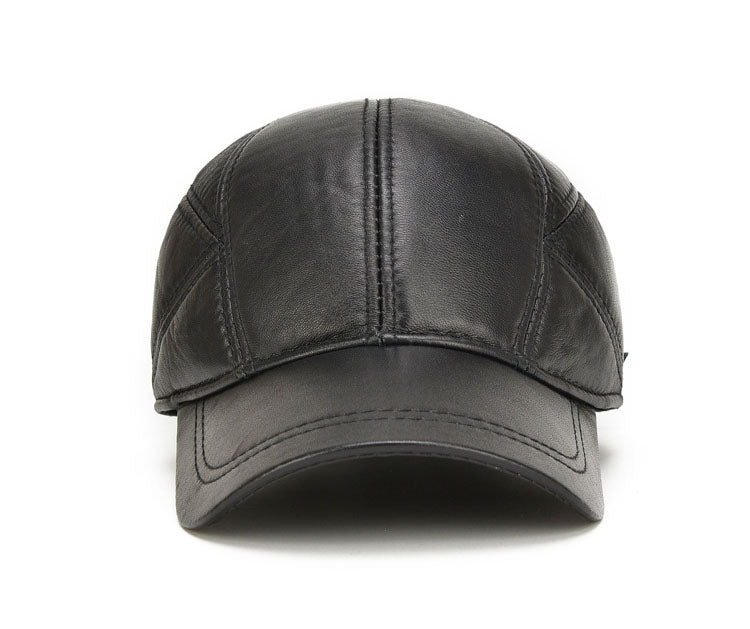 Sheepskin Genuine Leather Baseball Cap