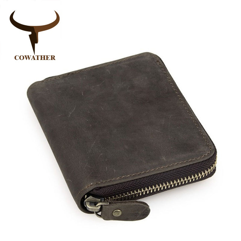 Genuine Leather Zipper Wallet