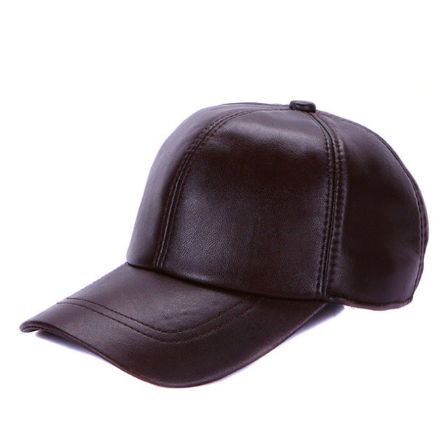 Genuine Leather Baseball Cap