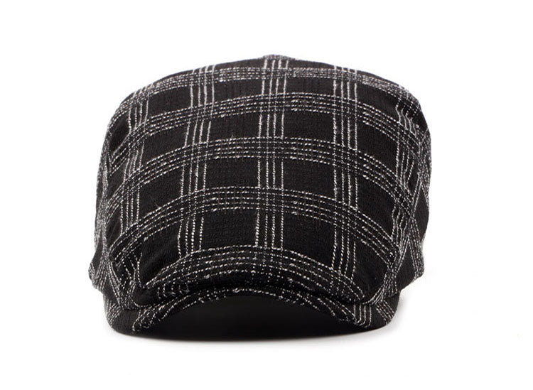 Men's Plaid Beret Hat