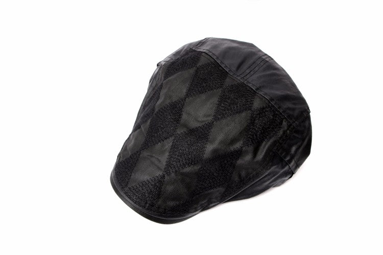 Diamond Pattern Beret Hat