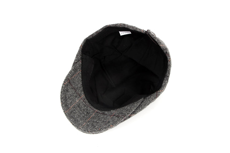 Plaid Woolen Beret Hat