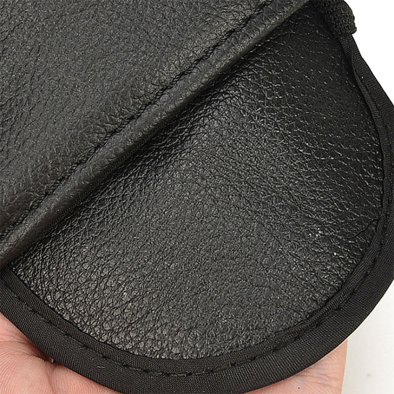 Black Genuine Leather Beret Hat with Ears Flap